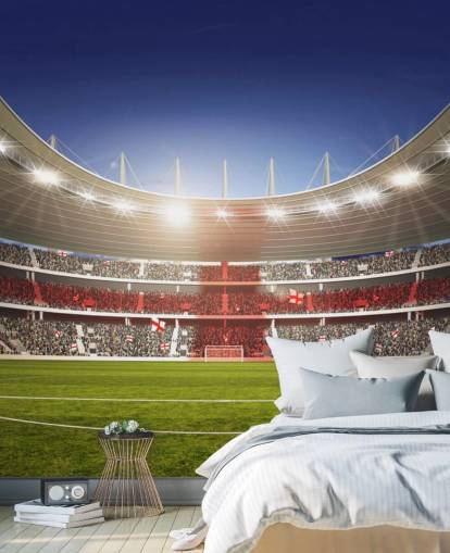 Football Stadium with England Flag mural