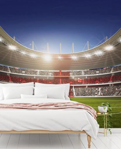 Football Stadium with England Flag mural