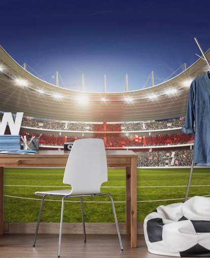 Football Stadium with England Flag mural