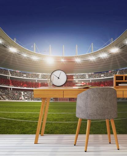 Decorazione murale con lo stadio di calcio con la bandiera dell'Inghilterra Decorazione murale con lo stadio di calcio con la bandiera dell'Inghilterra