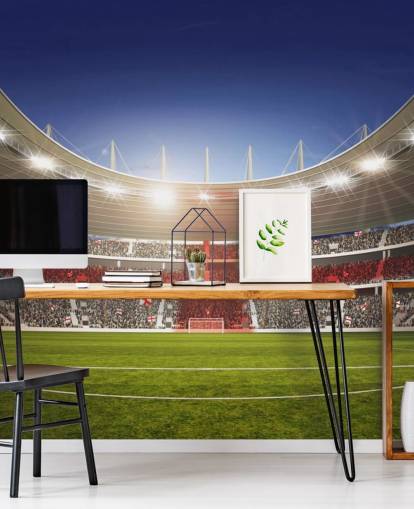 Football Stadium with England Flag mural