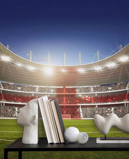 Football Stadium with England Flag mural