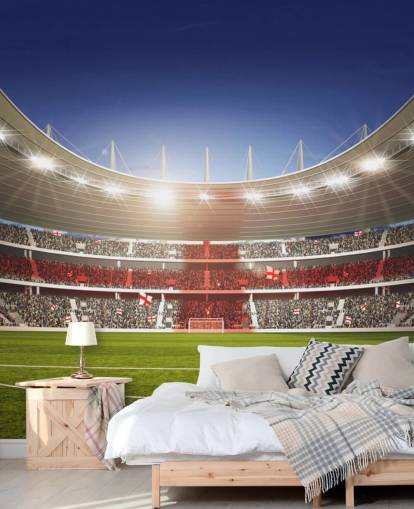 Football Stadium with England Flag mural Football Stadium with England Flag mural