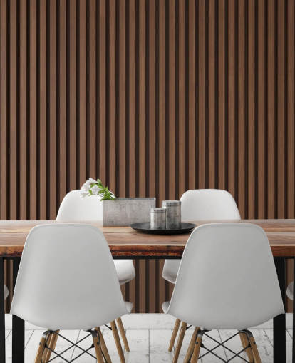 houten lattenbehang met eikeneffect houten lattenbehang met eikeneffect