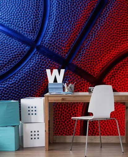 fresque murale de basket-ball appelée Basketball Close-Up pour les chambres et les gymnases