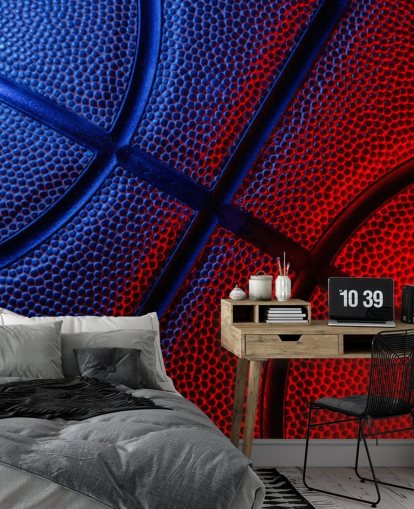 mural de pared de baloncesto llamado Basketball Close-Up para dormitorios y gimnasios mural de pared de baloncesto llamado Basketball Close-Up para dormitorios y gimnasios