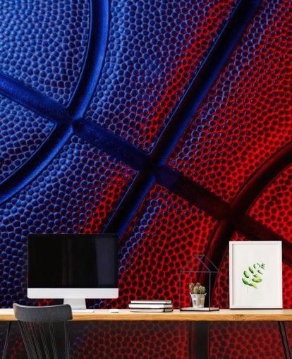 Basketball-Wandbild namens Basketball Close-Up für Schlafzimmer und Fitnessstudios Basketball-Wandbild namens Basketball Close-Up für Schlafzimmer und Fitnessstudios