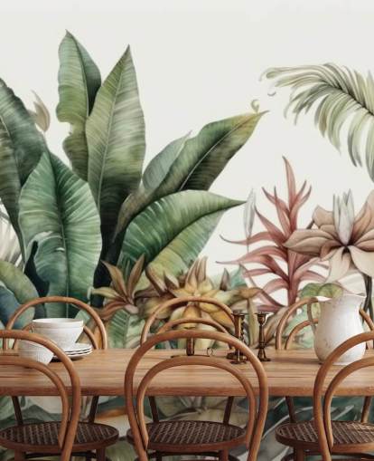 tropical plants jungle wallpaper mural