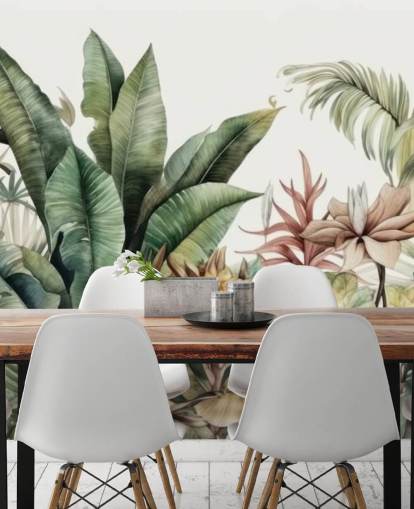 tropical plants jungle wallpaper mural