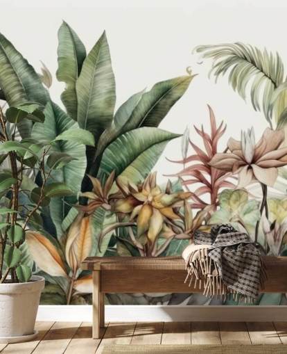 tropische planten jungle behangmuurschildering
