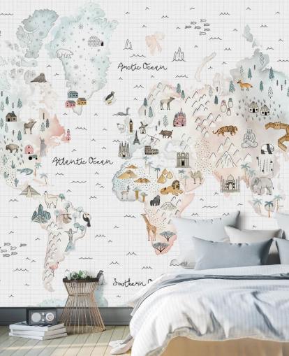 pastel map mural for kids bedroom pastel map mural for kids bedroom