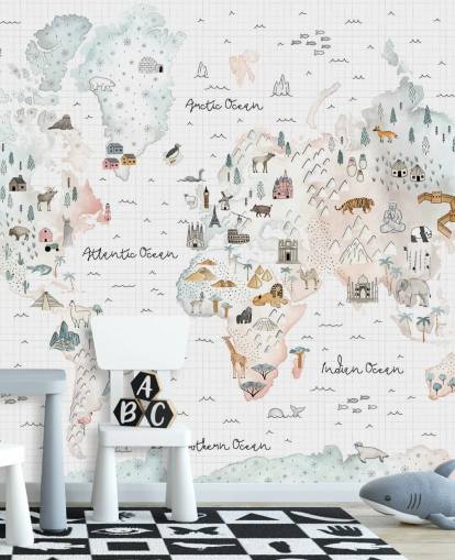 pastel map mural for kids bedroom pastel map mural for kids bedroom