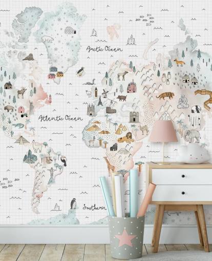 pastel map mural for kids bedroom pastel map mural for kids bedroom