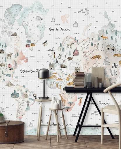 pastel map mural for kids bedroom pastel map mural for kids bedroom