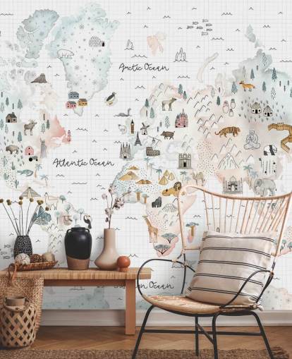 pastel map mural for kids bedroom pastel map mural for kids bedroom