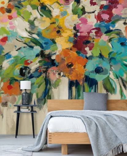 Abstract Floral Mural