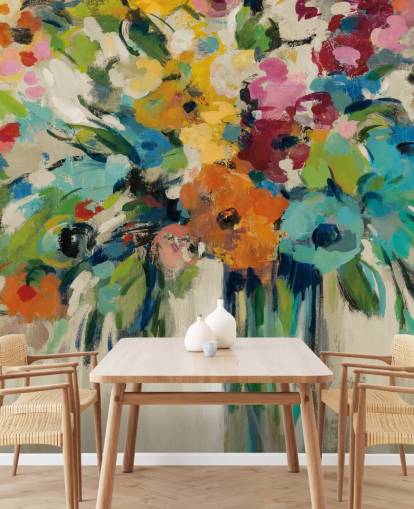 Abstraktes florales Wandbild