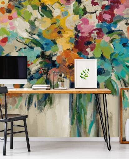 Abstrakt blomstermaleri Abstrakt blomstermaleri