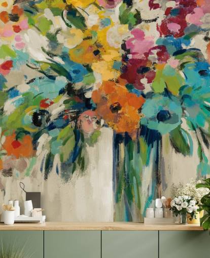 Mural floral abstrato Mural floral abstrato