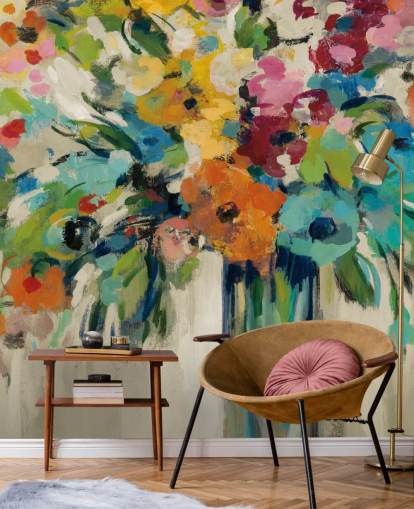 Abstraktes florales Wandbild