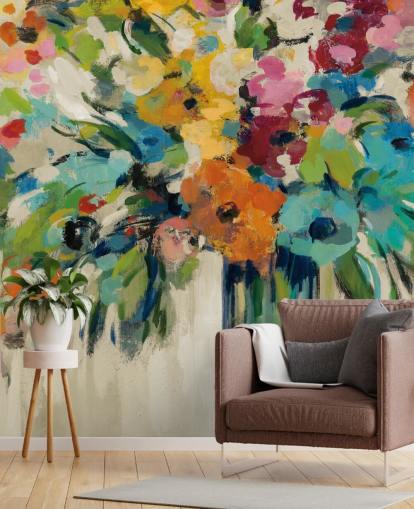 Mural floral abstrato Mural floral abstrato