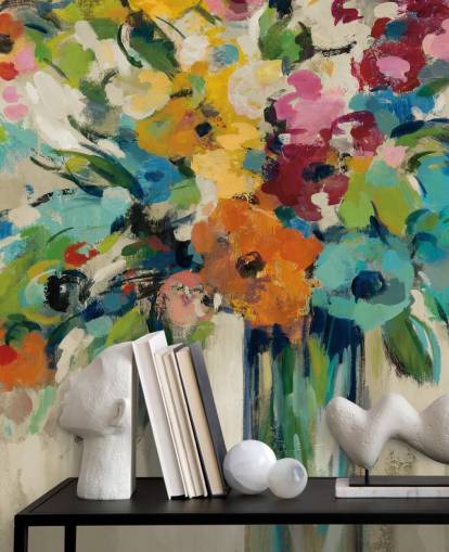 Abstraktes florales Wandbild