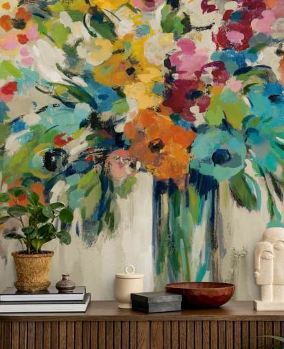 Abstraktes florales Wandbild