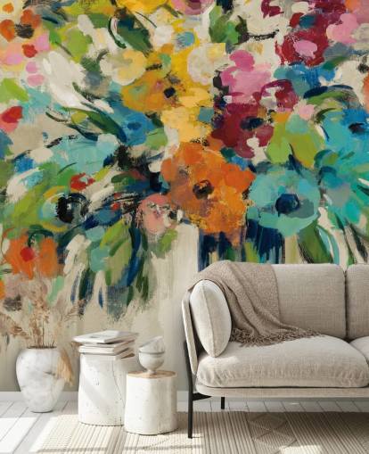 Abstraktes florales Wandbild