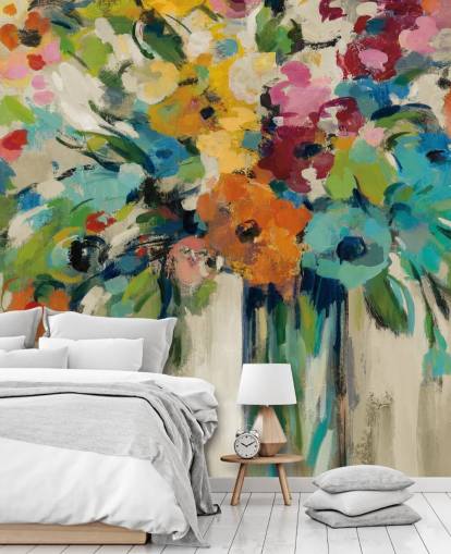 Mural floral abstracto Mural floral abstracto