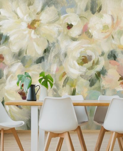 Pastel Floral Mural
