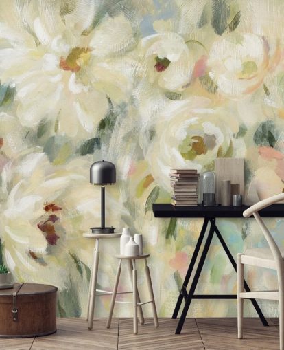 Mural floral pastel