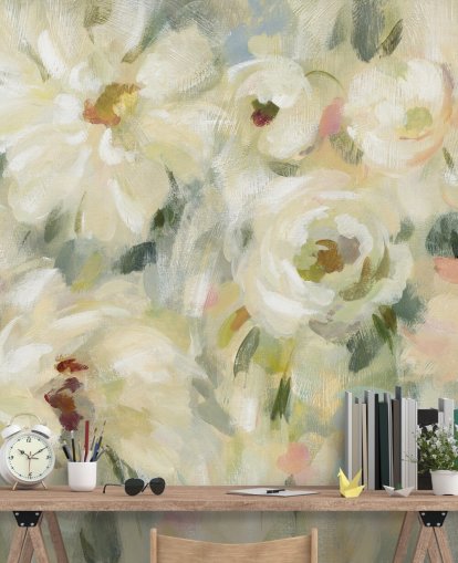 Pastellfarbenes Blumen-Wandbild