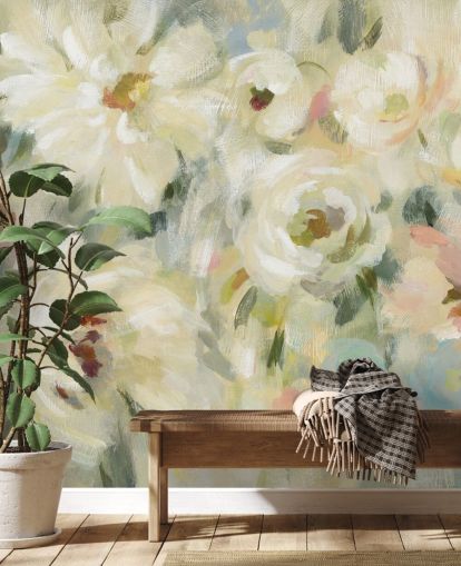 Pastel Floral Mural