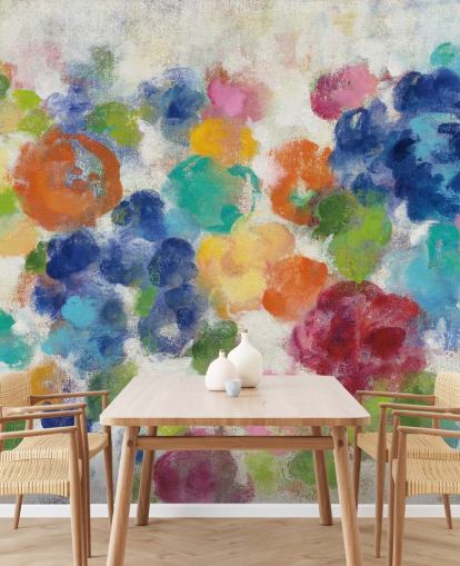Colorful Floral Mural