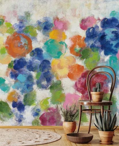 Colourful Floral Mural
