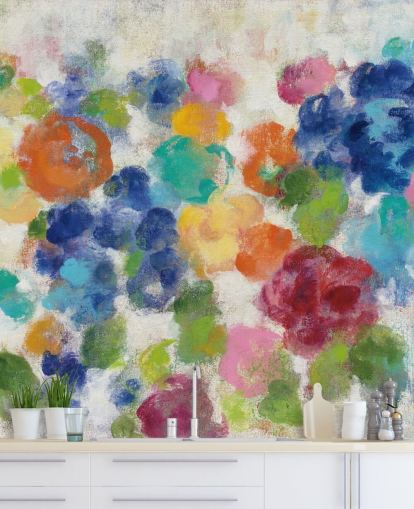 Colorido mural floral Colorido mural floral