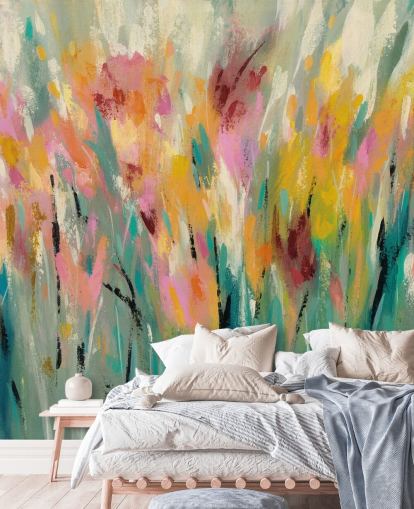 Abstract Floral Mural Abstract Floral Mural
