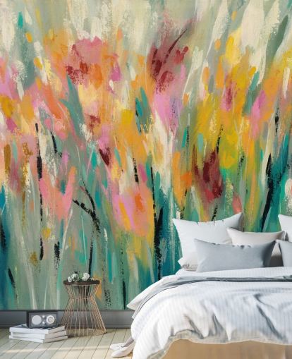 Abstract Floral Mural