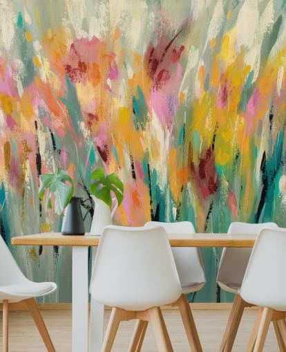 Abstract Floral Mural