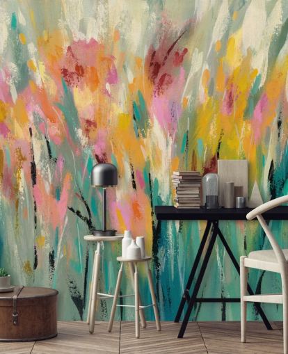 Decorazione murale floreale astratta Decorazione murale floreale astratta