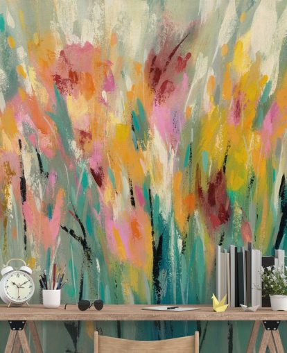 Abstraktes florales Wandbild