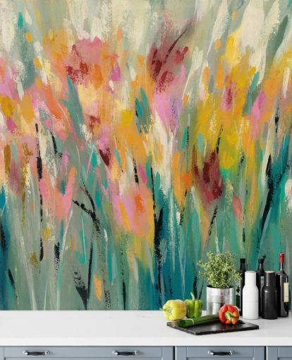 Abstraktes florales Wandbild Abstraktes florales Wandbild