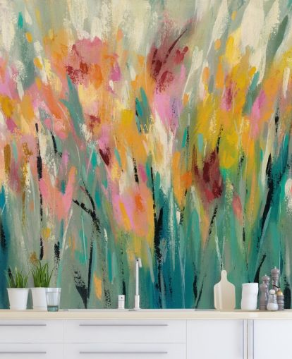 Abstraktes florales Wandbild