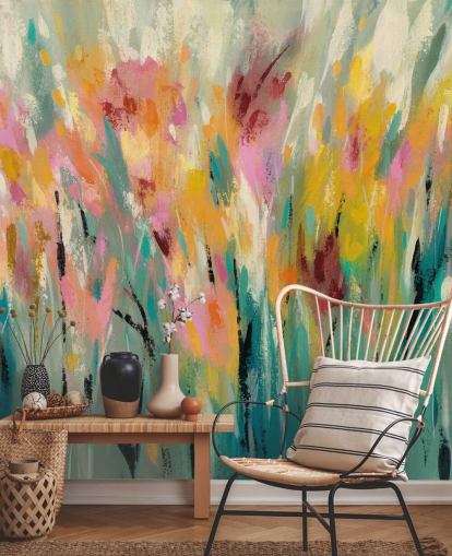 Abstract Floral Mural Abstract Floral Mural
