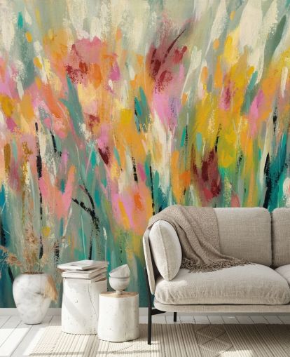 Abstraktes florales Wandbild