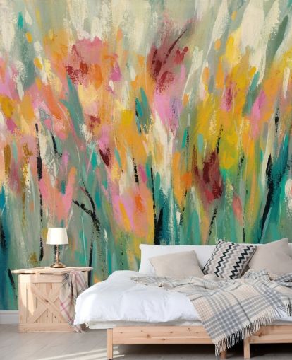 Decorazione murale floreale astratta Decorazione murale floreale astratta