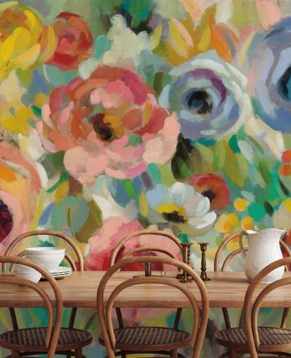 Buntes Blumen-Wandbild Buntes Blumen-Wandbild