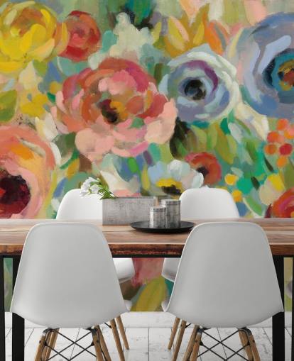 Colourful Floral Mural