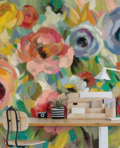 Colorido mural floral Colorido mural floral