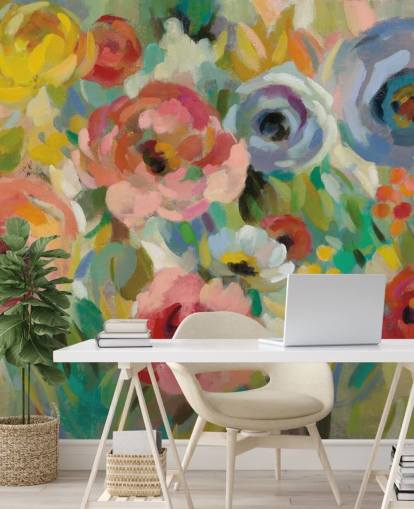 Colourful Floral Mural